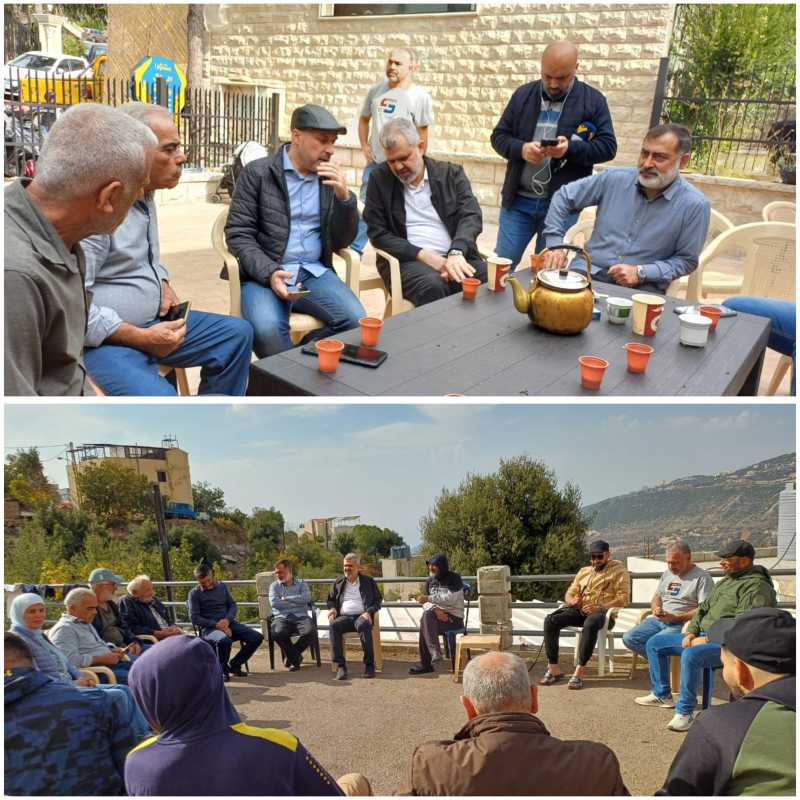 النائب برو يتفقد احوال النازحين في علمات والبدان المجاورة