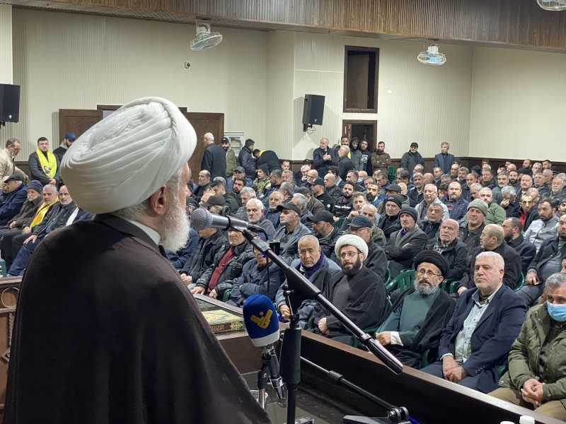 نائب الأمين العام لحزب الله سماحة الشيخ نعيم قاسم في اسبوع الشهيد حسين حلاوي في بيروت 3-2-2024م،