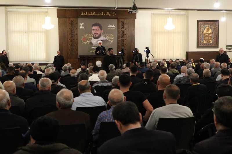 نائب الأمين العام لحزب الله سماحة الشيخ نعيم قاسم في الاحتفال التأبيني للشهيد عباس ديب دعيبس في بيرو