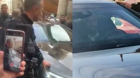 الجولاني اقل بسيارته المرسيدس الوزير التركي للجامع الاموي في الوقت كان يصلي الصهاينة على رأس جبل الش