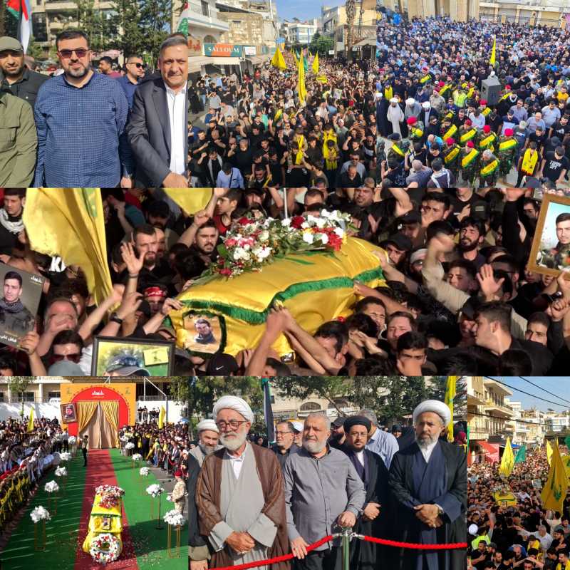 حزب الله يُشيّع الشهيد السعيد على طريق القدس المجاهد محمد علي ناصر فران