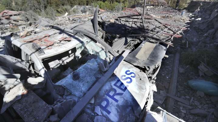 "هيومن رايتس" الغارة الإسرائيلية على صحافيين بحاصبيا جريمة حرب مفترَضة استُخدمت فيها أسلحة