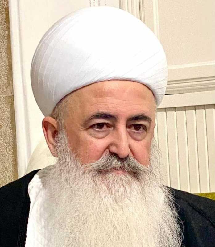 وجه المرجع الروحي الشيخ ابو يوسف امين الصايغ رسالة الى ابناء طائفة الموحدين الدروز