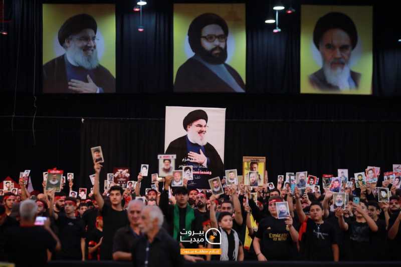 حزب الله أحيا الليلة السادسة من شهر محرم في مجمع سيد الشهداء (ع) في الضاحية الجنوبية لبيروت.