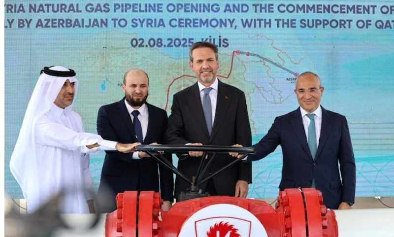 افتتاح خط الغاز الإقليمي بين سوريا وتركيا
