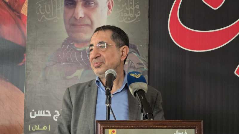 الحاج حسن ‏‏ بعض الأحزاب التي تتحدث عن السيادة لم تصدر بيانًا واحدًا لإدانة العدوان الصهيوني منذ ‏سن