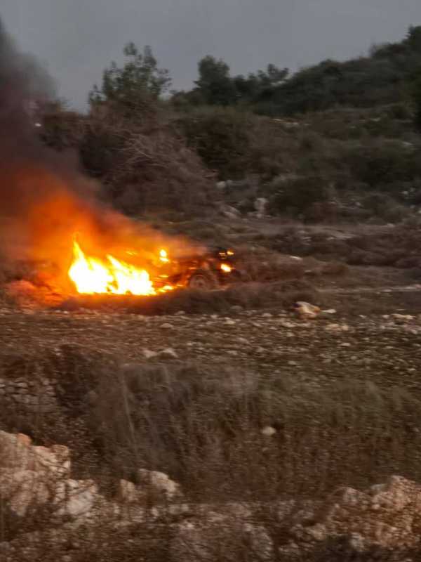 صورة آثار الخراب جرّاء هجوم المستوطنين على ممتلكات الفلسطينيين في أراضي بلدة سلواد شمال شرق رام الله