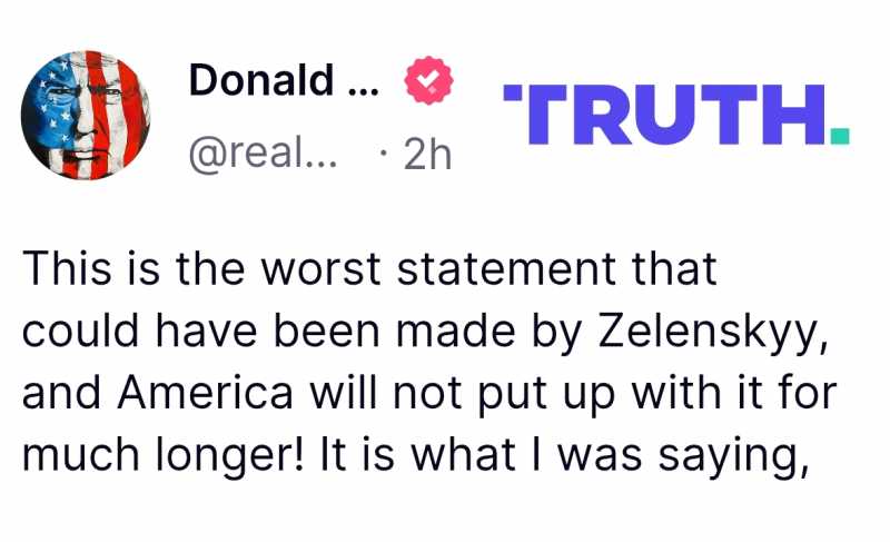 ترامب يحذّر زيلينسكي لن نتسامح معك طويلاً!