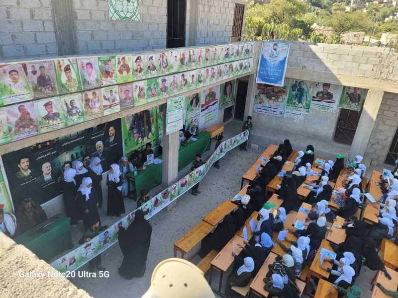 فعالية خطابية في مدرسة الرحمة في إب تحت شعار شهداؤنا عظماؤنا