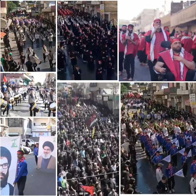 أبناء الهرمل يحيون ذكرى العاشر من محرّم في مسيرة عاشورائية حاشدة