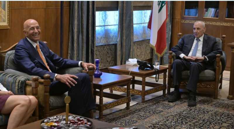 برّاك مرتاح لرد لبنان ومع "طمأنة الشيعة"... وبري نريد وقف النار أولاً