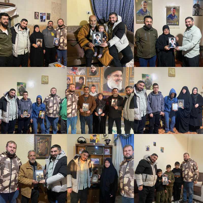 الموسوي يزور عوائل شهداء اولي البأس وطوفان الاقصى وعلى طريق القدس في بلدة الناصرية شرق زحلة