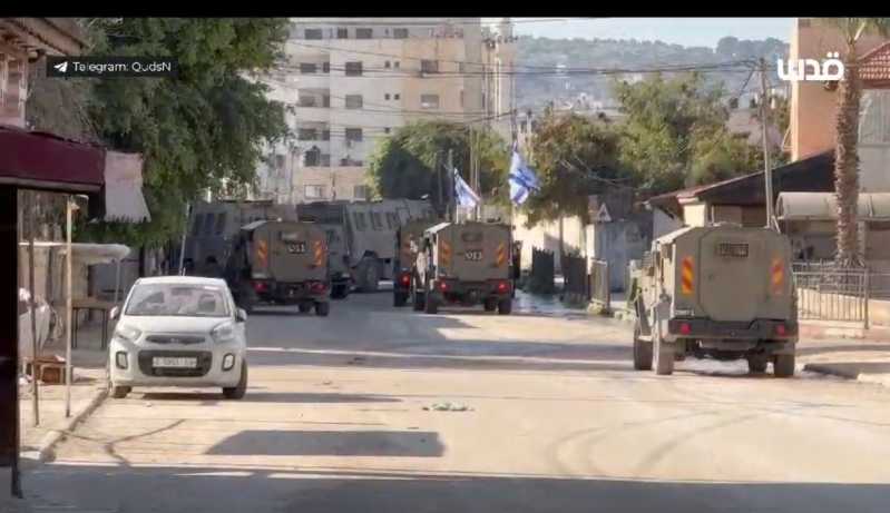 فلسطين المحتلة  قوات خاصة صهيونية تقتحم مخيم جنين شمالي الضفة الغربية المحتلة