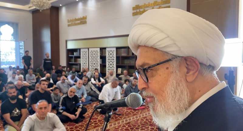 الشيخ الدكتور علي جابر خلال خطبة الجمعة  في كل يوم نزداد قوة والدعايات والاشاعات لن تتحول الى حقائق 