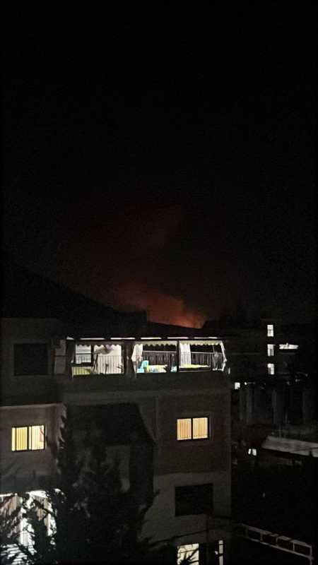 مراسل المنار   الاعتداءات الإسرائيلية الارهابية هذا المساء  الطيران الحربي المع شن غارة على اطراف بل