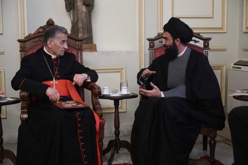 البطريرك الماروني الكاردينال مار بشارة بطرس الراعي  يستقبل في الصرح البطريركي في بكركي المستشار الثق