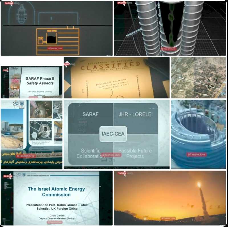 إيران تنشر مشاهد غير مسبوقة ووثائق سرية حصلت عليها، وتتعلق بالنشاط النووي الإسرائيلي وعلماء الذرة وم