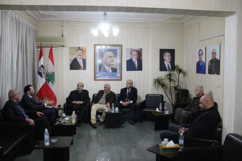 زار رئيس حزب الراية الوطني علي حجازي، يرافقه عضوا قيادة الحزب المهندس أكرم يونس والدكتور علي غريب،