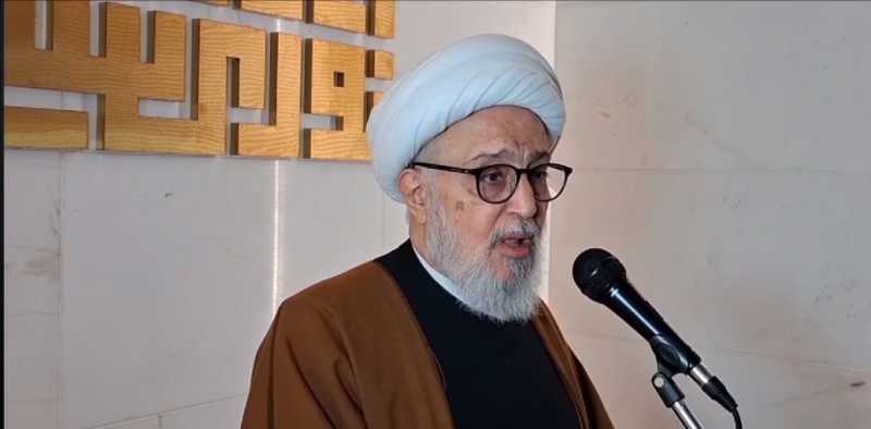 الشيخ الدكتور علي جابر خلال خطبة الجمعة نهار امس