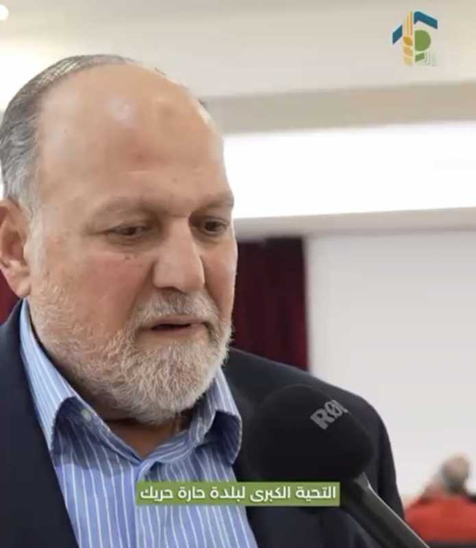 من مقابلة النائب علي عمار مع موقعنا خلال تغطية اللقاء التكريمي لعوائل شهداء بلدة حارة حريك