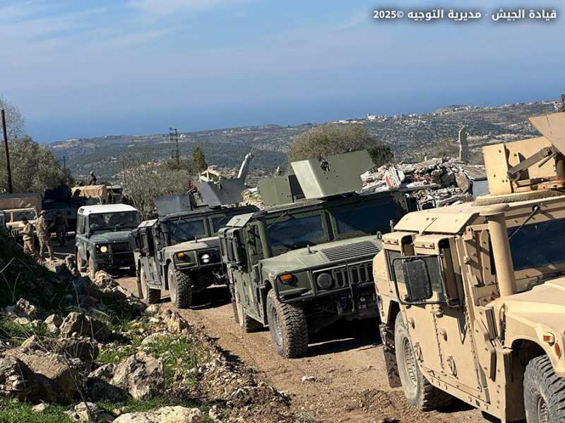 الجيش اللبناني ينشر وحداته في بلدة يارون_بنت جبيل وفي بلدة مروحين وبركة ريشا