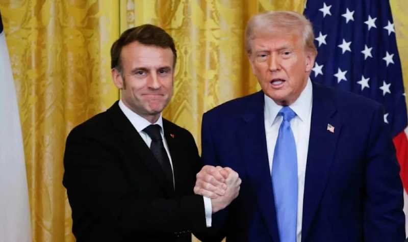 ماكرون ترامب عازم على التوصل إلى وقف لإطلاق النار في غزة
