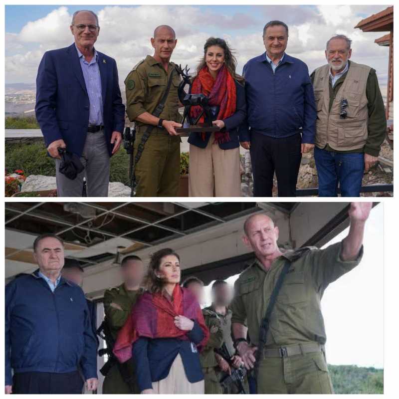 من الحدود اللبنانية -الفلسطينية مورغان اورتاغوس واسرائيل كاتس