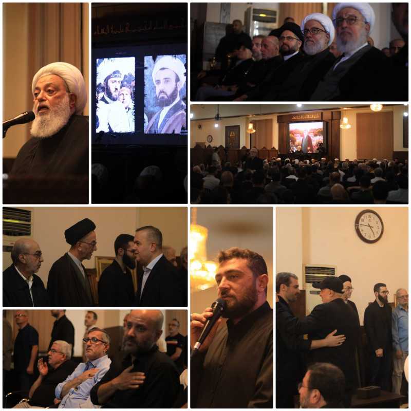 احياء الذكرى السنويةالاولى لاستشهاد القائد الجهادي الكبير الشهيد الشيخ نبيل قاووق في مجمع الإمام الم