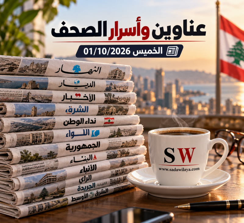عناوين وأسرار الصحف اللبنانية والعربية اليوم الخميس 1 تشرين الأول 2026