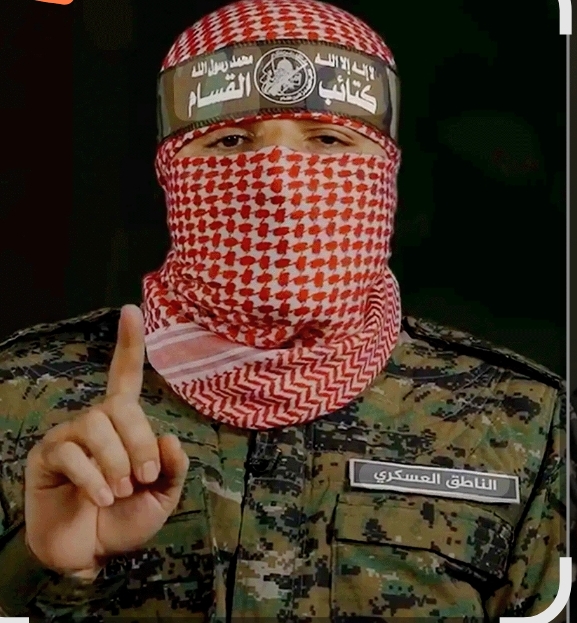 الناطق العسـ.ـكري باسم كــتائب الشـ.ــهـ.ـيد عز الدين القسـ.ـام  أبو عبيدة