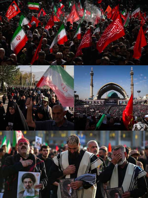 بالصورة مراسم وداع المشيّعين للجثمان الطاهر للإمام الشهيد