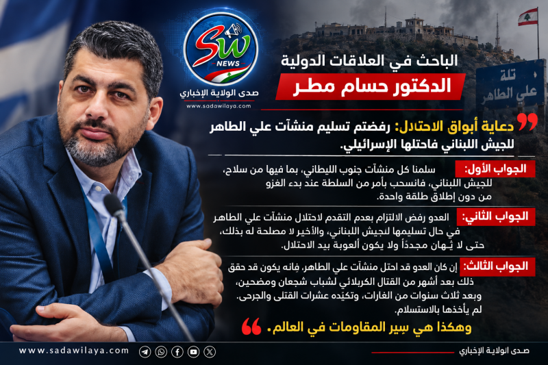 الباحث في العلاقات الدولية الدكتور حسام مطر الباحث في العلاقات الدولية الدكتور حسام مطر