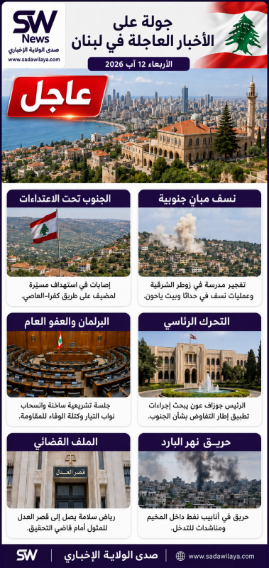 أخبار لبنان العاجلة اعتداءات جنوباً وانسحابات من جلسة العفو العام