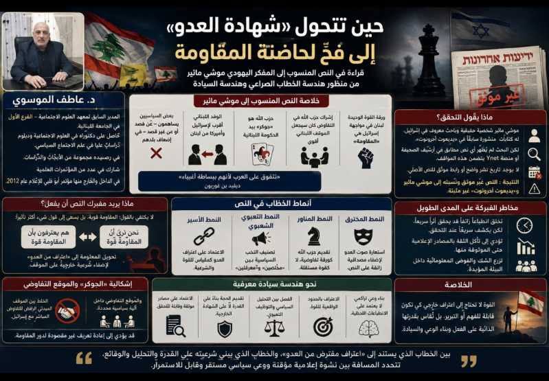 حين تتحول «شهادة العدو» إلى فخّ لحاضنة المقاومة
