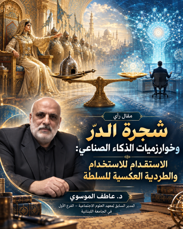 شجرة الدر وخوارزميات الذكاء الصناعي الاستقدام للاستخدام والطردية العكسية للسلطة د. عاطف الموسوي