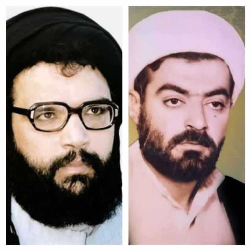 ذكرى الشهيدان الشيخ راغب والسيد عباس الموسوي حاملين راية حزب الله...