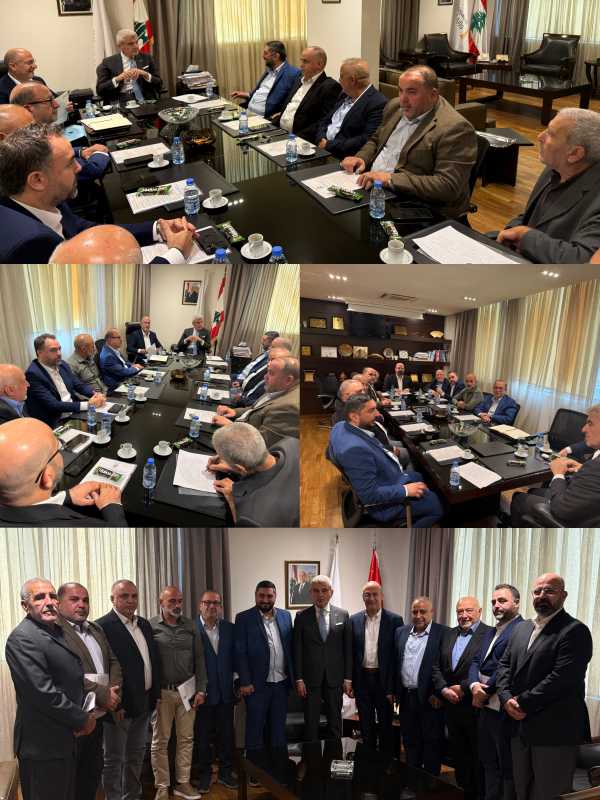 وزير الصناعة يستقبل  تجمع صناعيي الضاحية الجنوبية وهيئته الإدارية تسهيلات للمصانع المتضررة ومساعٍ لخ