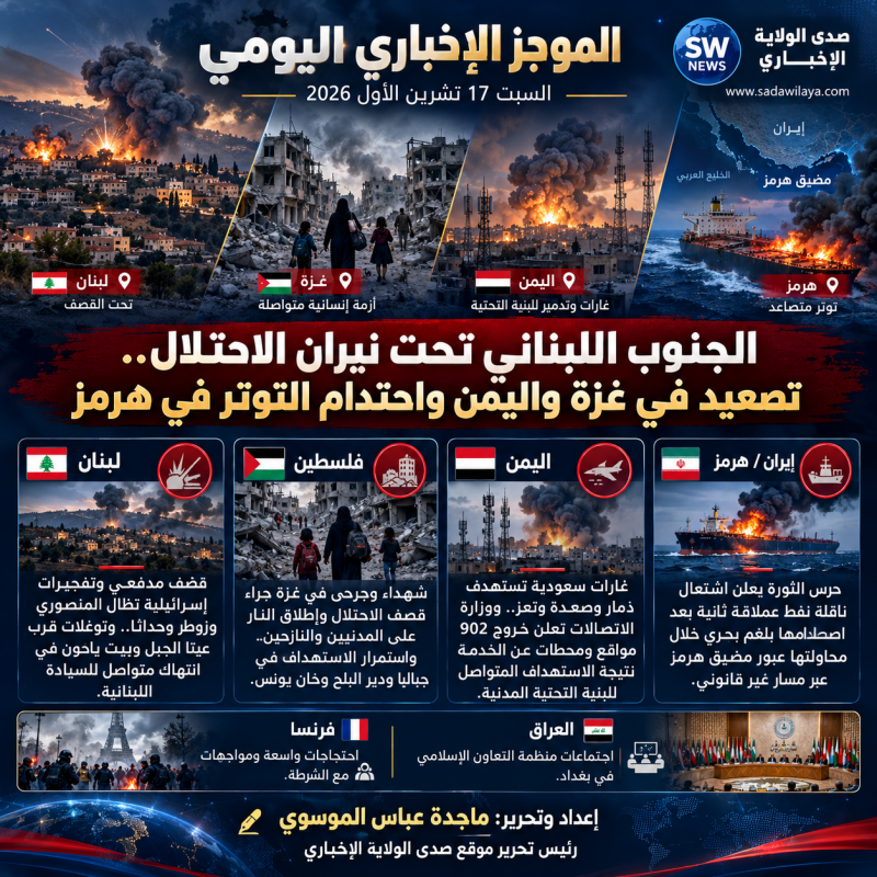 جنوب لبنان تحت نيران الاحتلال.. ناقلة ثانية تشتعل في هرمز وتصعيد سعودي دموي في اليمن وغزة تواصل النز