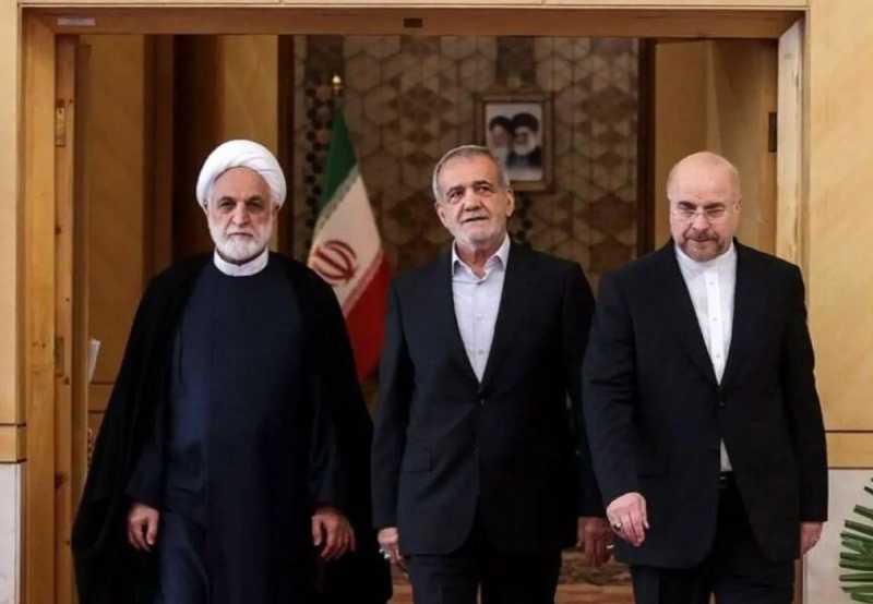 الرئيس الايراني مسعود بزشكيان رئيسا مجلس الشورى والسلطة القضائية يقفان معنا بكل طاقتهما في مسار إحقا