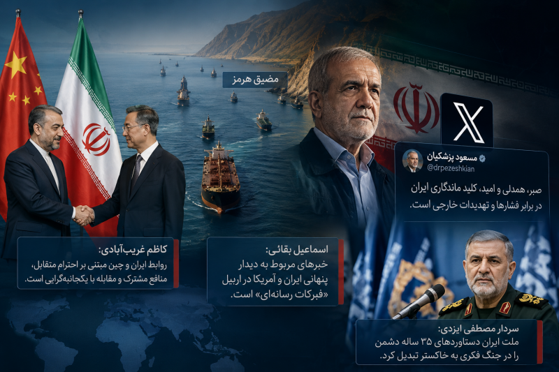 إيران تكثف تحركاتها السياسية.. مباحثات مع الصين حول مضيق هرمز وطهران تنفي لقاءات سرية مع واشنطن