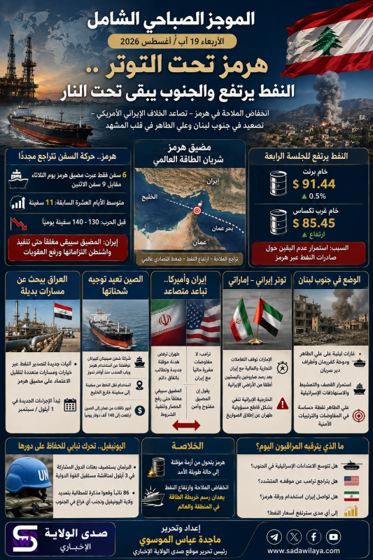 هرمز يزداد إغلاقاً رغم إعلان ترامب أنه «مفتوح».. العراق يبحث عن البدائل وطهران ترفض هدنة مؤقتة جديدة