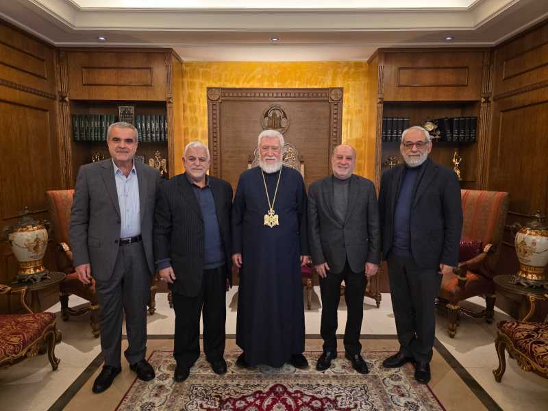  وفد من حزب الله زار بطريرك الأرمن الأرثوذكس آرام الأول كيشيشيان 