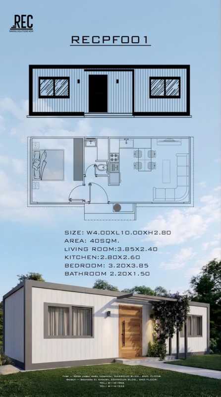 PORTA CABIN HOME — 40 SQM