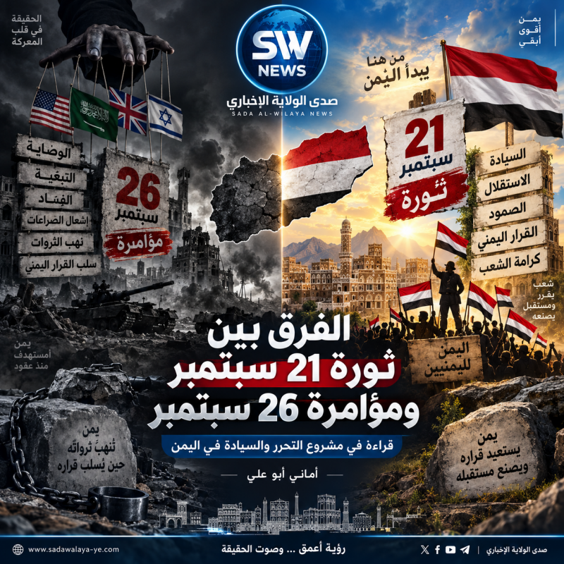 الفرق بين ثورة 21 سبتمبر ومؤامرة 26 سبتمبر