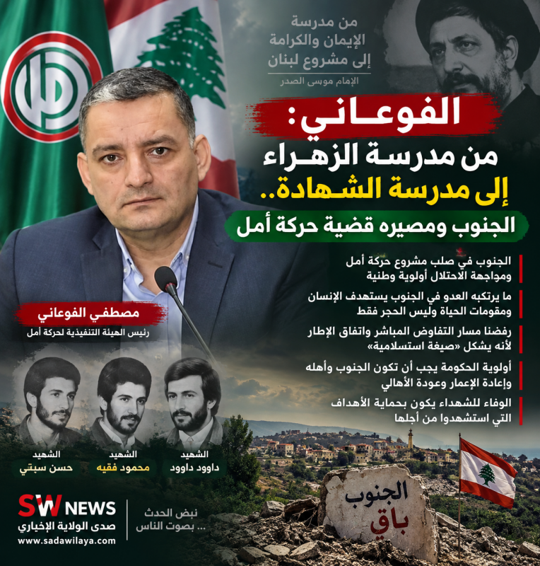 الفوعاني الجنوب ومصيره في صلب مشروع حركة أمل وأولوية الحكومة يجب أن تكون لأهله الفوعاني الجنوب ومصيره في صلب مشروع حركة أمل وأولوية الحكومة يجب أن تكون لأهله