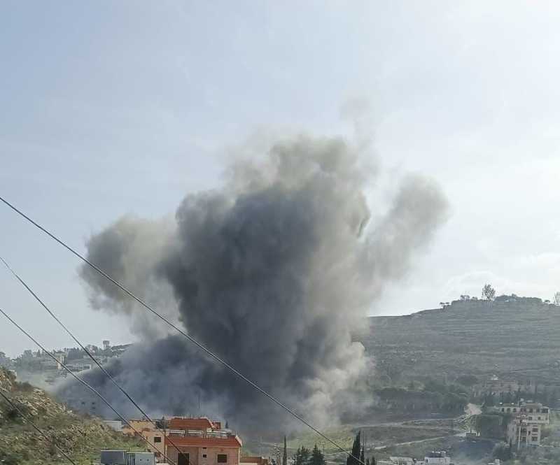 حصيلة أولية لغارة العدو على المنطقة بين خربة سلم وكفردونين