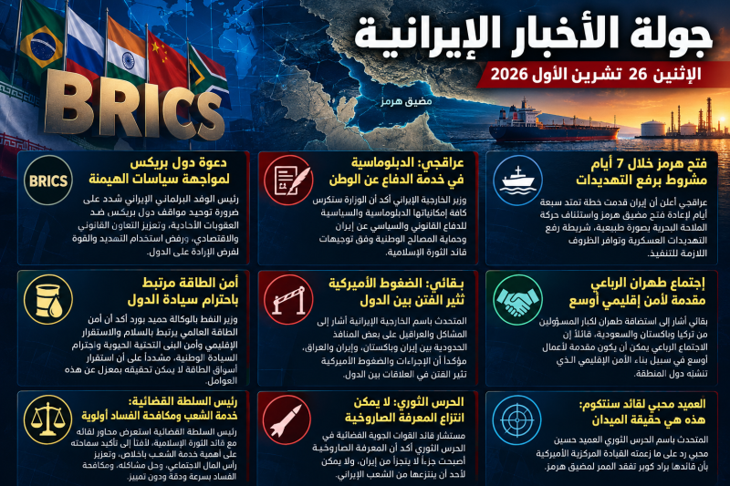 إيران تدعو دول بريكس لمواجهة الهيمنة والعقوبات الأحادية وعراقجي يطرح شروط إعادة فتح مضيق هرمز
