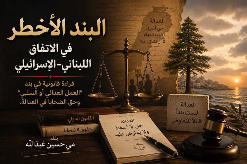 جدير بالقراءة ومهم  البند الأخطر في الاتفاق اللبناني–الإسرائيلي