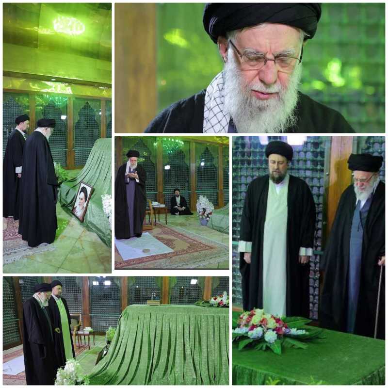 الامام الخامنئي يزور مرقد الامام الخميني قدس سره في ذكرى عشرة الفجر رغم التهديد باستهدافه