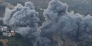 بالفيديو   غارة صهيونية تستهدف بلدة عربصاليم في جنوب لبنان